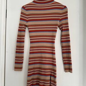 Striped Long Sleeve mini Dress